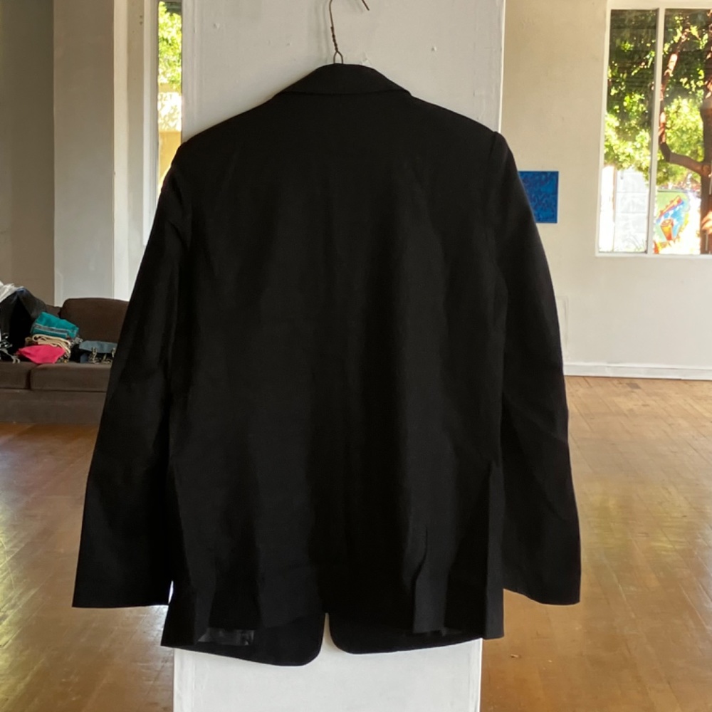 Black linen blazer fully lined - Picture 2 of 7